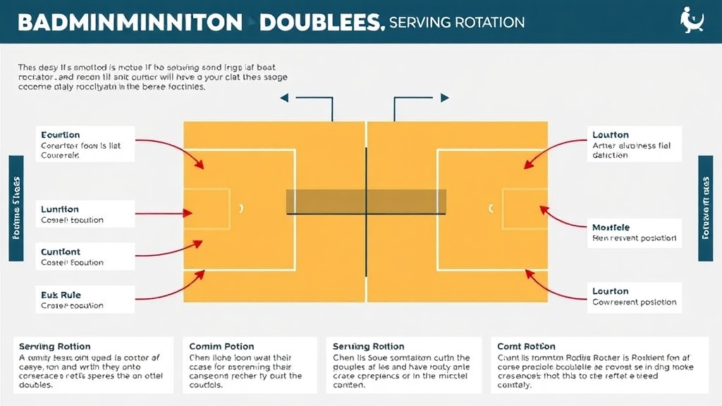배드민턴 더블스 서브 로테이션 패턴 설명 도표